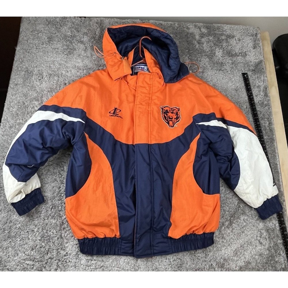 proline logo authentic Chicago Bears Full zip insulated jacket XL Vintage